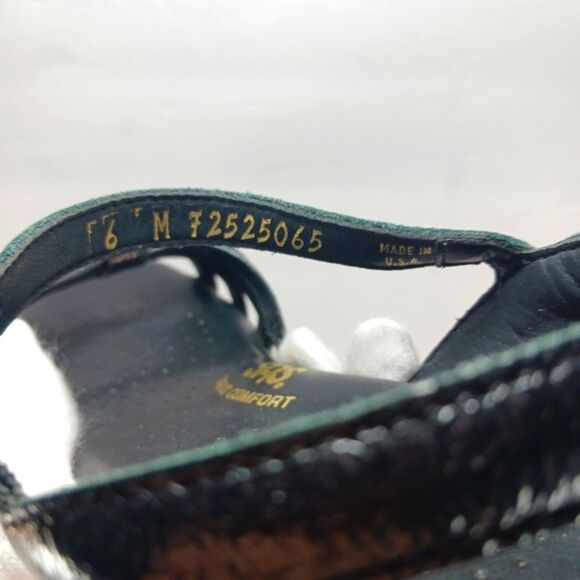 NWOT SAS Strippy Quarter Strap Wedge Black Sandals Womans 6 - Picture 3 of 13